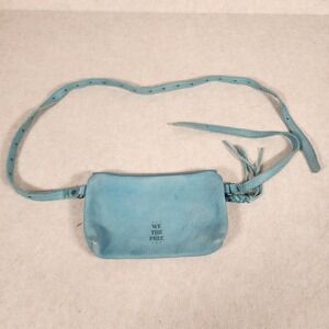 We The Free Blue Leather Crossbody Bag